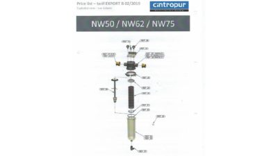 Alkatrészek NW 50, NW 62, NW 75 vízszűrőkhöz