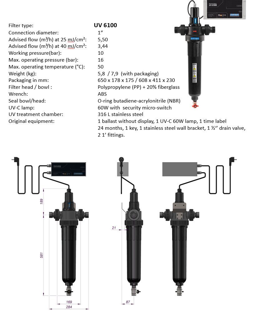 Cintropur UV 6100 szűrő